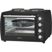 FELIX FXO-4504 Ηλεκτρικό Φουρνάκι 45lt με 3 Εστίες Μαύρο 0034906