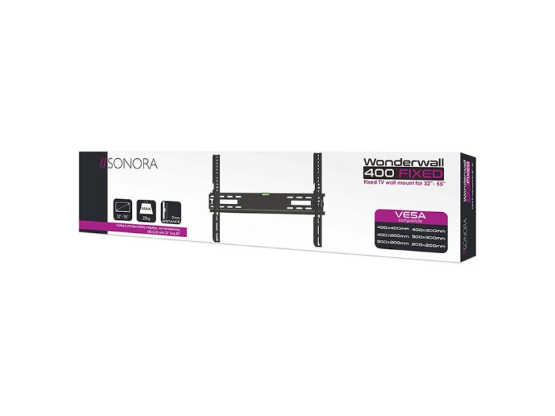 SONORA WonderWall 400 Fixed Βάση Τηλεόρασης Τοίχου έως 55 SONORA WonderWall 400 Fixed Βάση Τηλεόρασης Τοίχου έως 55