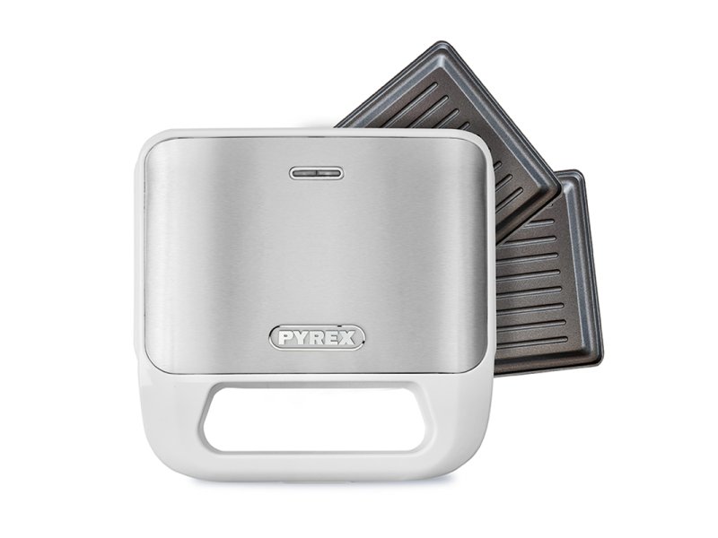 PYREX SB-298 Τοστιέρα με Αποσπώμενες Πλάκες για 2 Τοστ 800W Λευκή 0035395 PYREX SB-298 Τοστιέρα με Αποσπώμενες Πλάκες για 2 Τοστ 800W Λευκή 0035395