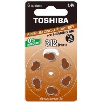TOSHIBA PR41(312) Μπαταρίες Ακουστικών Βαρηκοΐας 1.4V 6τμχ 0035512
