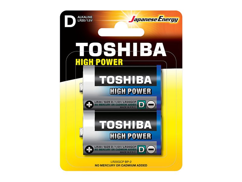 TOSHIBA LR20GCP High Power Αλκαλικές Μπαταρίες D 1.5V 2τμχ 0035573 TOSHIBA LR20GCP High Power Αλκαλικές Μπαταρίες D 1.5V 2τμχ 0035573