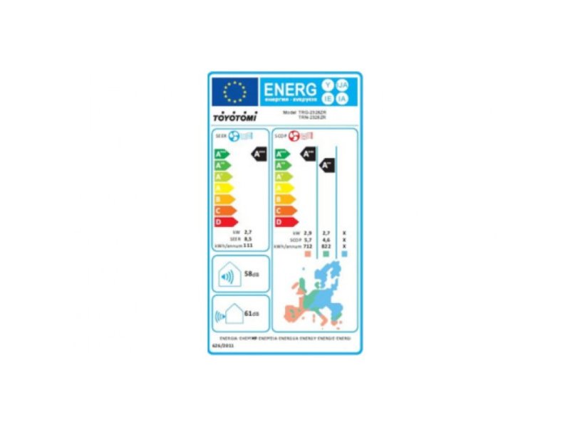 TOYOTOMI IZURU TRN/TRG-2328ZRΚλιματιστικό Inverter 9000 BTU A+++/A++ με Ιονιστή και WiFi 0035668 TOYOTOMI IZURU TRN/TRG-2328ZRΚλιματιστικό Inverter 9000 BTU A+++/A++ με Ιονιστή και WiFi 0035668