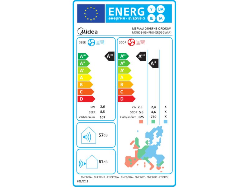 MIDEA Breezeless MSFAAU-09HRFN8-I/MSFAAU-09HRFN8-O Κλιματιστικό τοίχου 0035691 MIDEA Breezeless MSFAAU-09HRFN8-I/MSFAAU-09HRFN8-O Κλιματιστικό τοίχου 0035691