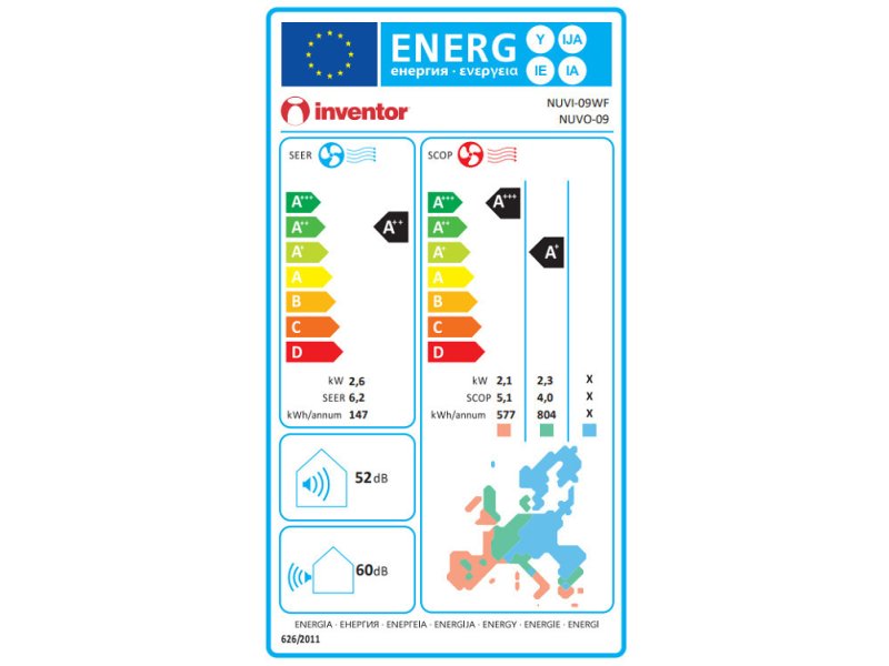 INVENTOR NEO N2UVI-09WFI/N2UVO-09 Κλιματιστικό Inverter 9000 BTU A++/A+ με Ιονιστή και WiFi 0035827 INVENTOR NEO N2UVI-09WFI/N2UVO-09 Κλιματιστικό Inverter 9000 BTU A++/A+ με Ιονιστή και WiFi 0035827