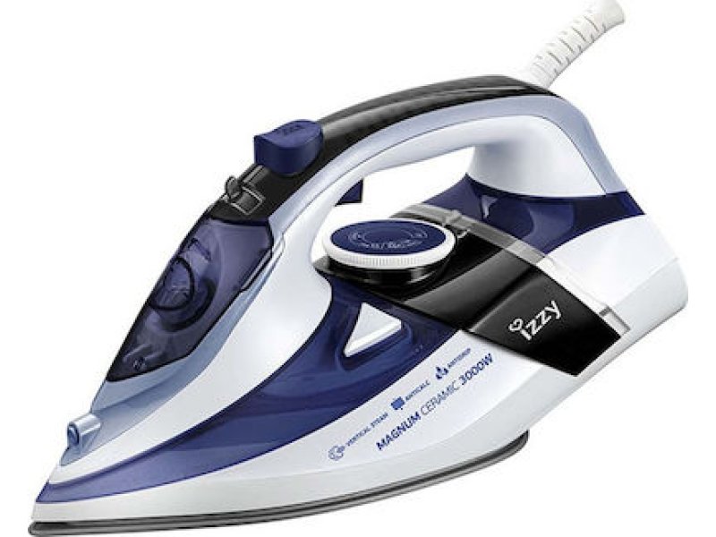 IZZY Magnum Ceramic ATM2091 Σίδερο Ατμού 3000W Blue/White 0035941 IZZY Magnum Ceramic ATM2091 Σίδερο Ατμού 3000W Blue/White 0035941
