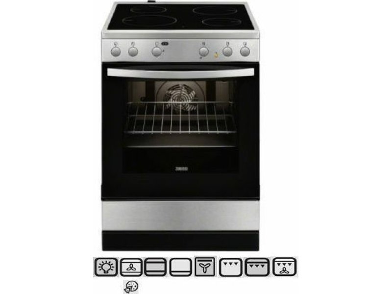 ZANUSSI ZCV65020XA Κουζίνα 73lt με Κεραμικές Εστίες Π59.6εκ. Inox 0035971 ZANUSSI ZCV65020XA Κουζίνα 73lt με Κεραμικές Εστίες Π59.6εκ. Inox 0035971