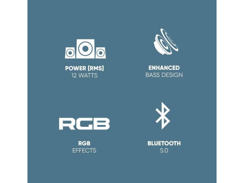 SONIC GEAR IOX 3 Ηχεία Υπολογιστή 2.1 με RGB Φωτισμό και Bluetooth Ισχύος 12W σε Μαύρο Χρώμα 0036012 SONIC GEAR IOX 3 Ηχεία Υπολογιστή 2.1 με RGB Φωτισμό και Bluetooth Ισχύος 12W σε Μαύρο Χρώμα 0036012