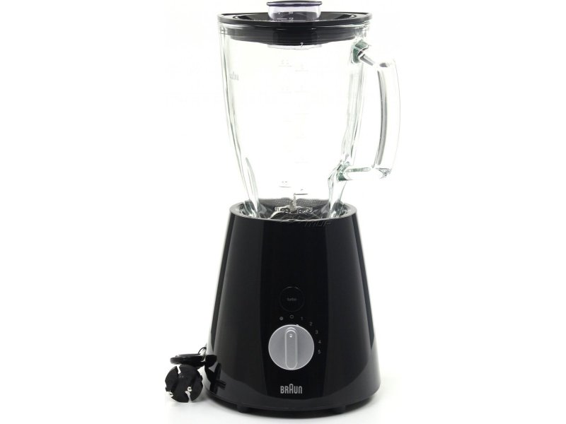 BRAUN JB3060BK TRIBUTE Type 6186 Μπλέντερ για Smoothies με Γυάλινη Κανάτα 1.75lt 800W Μαύρο 0036280 BRAUN JB3060BK TRIBUTE Type 6186 Μπλέντερ για Smoothies με Γυάλινη Κανάτα 1.75lt 800W Μαύρο 0036280