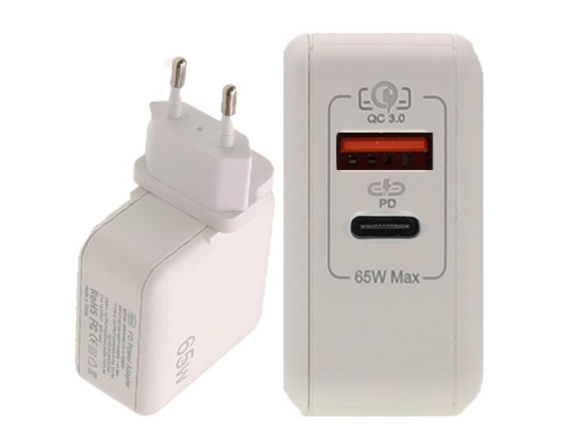 LAMTECH (LAM023558) Φορτιστής Χωρίς Καλώδιο με Θύρα USB-A και Θύρα USB-C 65W Power Delivery / Quick Charge 3.0 Λευκός 0036621 LAMTECH (LAM023558) Φορτιστής Χωρίς Καλώδιο με Θύρα USB-A και Θύρα USB-C 65W Power Delivery / Quick Charge 3.0 Λευκός 0036621