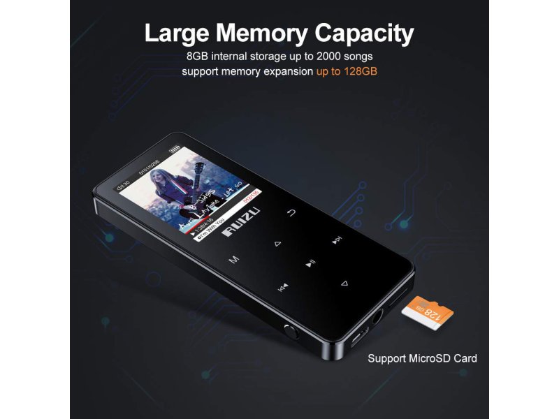 RUIZU MP3 player D51 με ηχείο, 1.8 RUIZU MP3 player D51 με ηχείο, 1.8