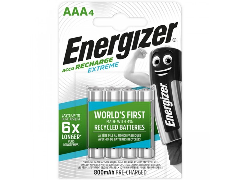 ENERGIZER AAA-HR03 800mAh Επαναφορτιζόμενες Μπαταρίες 4τεμ. 0037113 ENERGIZER AAA-HR03 800mAh Επαναφορτιζόμενες Μπαταρίες 4τεμ. 0037113
