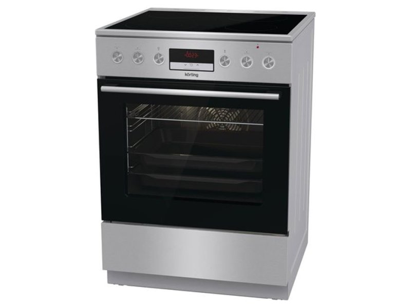 KORTING KEC6C60XPC Κουζίνα 71lt με Κεραμικές Εστίες Π60εκ. Inox 0037155 KORTING KEC6C60XPC Κουζίνα 71lt με Κεραμικές Εστίες Π60εκ. Inox 0037155