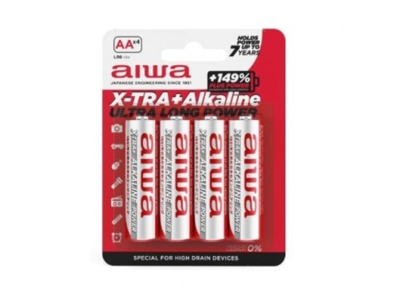 AIWA AB-AALR06/4 Mπαταρίες ΑΑ Σετ 4 τεμαχίων 0037280 AIWA AB-AALR06/4 Mπαταρίες ΑΑ Σετ 4 τεμαχίων 0037280
