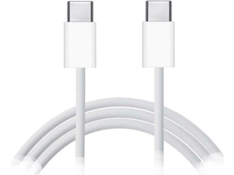 APPLE (MUF72ZM/A) USB 2.0 Cable USB-C male - USB-C male Λευκό 1m 0037328 APPLE (MUF72ZM/A) USB 2.0 Cable USB-C male - USB-C male Λευκό 1m 0037328