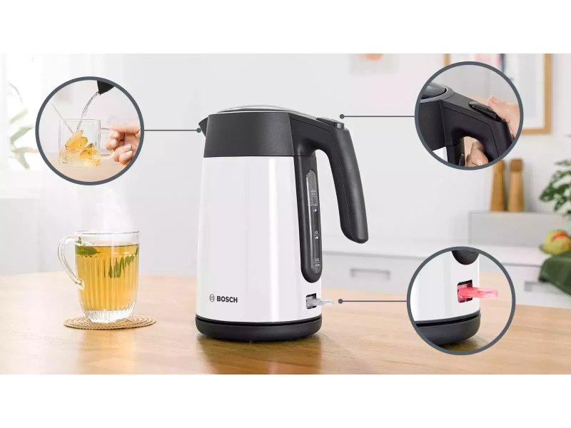 BOSCH TWK7L461 Βραστήρας 1.7lt 2400W Λευκός 0037351 BOSCH TWK7L461 Βραστήρας 1.7lt 2400W Λευκός 0037351