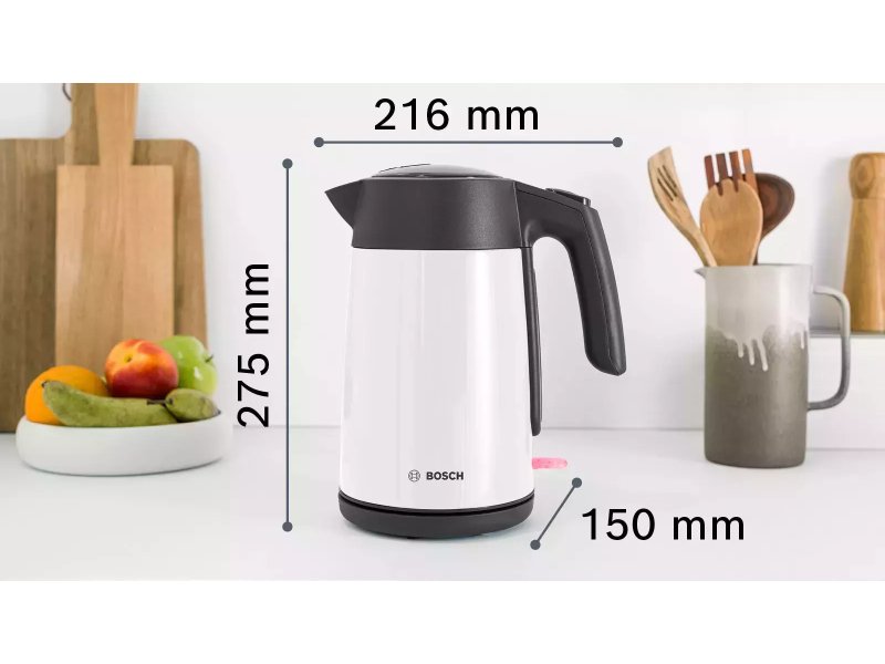 BOSCH TWK7L461 Βραστήρας 1.7lt 2400W Λευκός 0037351 BOSCH TWK7L461 Βραστήρας 1.7lt 2400W Λευκός 0037351