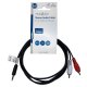 NEDIS CAGL22200BK15 Καλώδιο 2x RCA αρσ. - 3.5mm Stereo αρσ, 1.50m. black 0037500 NEDIS CAGL22200BK15 Καλώδιο 2x RCA αρσ. - 3.5mm Stereo αρσ, 1.50m. black 0037500