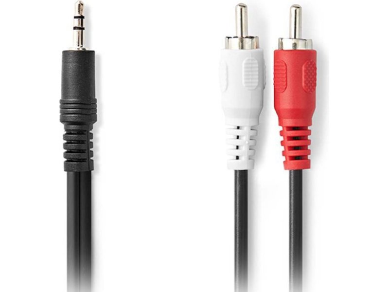 NEDIS CAGL22200BK20 Καλώδιο ήχου 3,5mm αρσ. stereo - 2x RCA αρσ., 2.00m black 0037501 NEDIS CAGL22200BK20 Καλώδιο ήχου 3,5mm αρσ. stereo - 2x RCA αρσ., 2.00m black 0037501