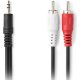 NEDIS CAGL22200BK20 Καλώδιο ήχου 3,5mm αρσ. stereo - 2x RCA αρσ., 2.00m black 0037501 NEDIS CAGL22200BK20 Καλώδιο ήχου 3,5mm αρσ. stereo - 2x RCA αρσ., 2.00m black 0037501