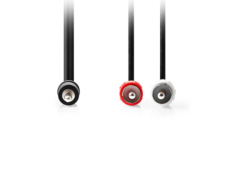 NEDIS CAGL22200BK30 Καλώδιο ήχου 3,5mm stereo αρσ. - 2x RCA αρσ., 3.00m black 0037502 NEDIS CAGL22200BK30 Καλώδιο ήχου 3,5mm stereo αρσ. - 2x RCA αρσ., 3.00m black 0037502
