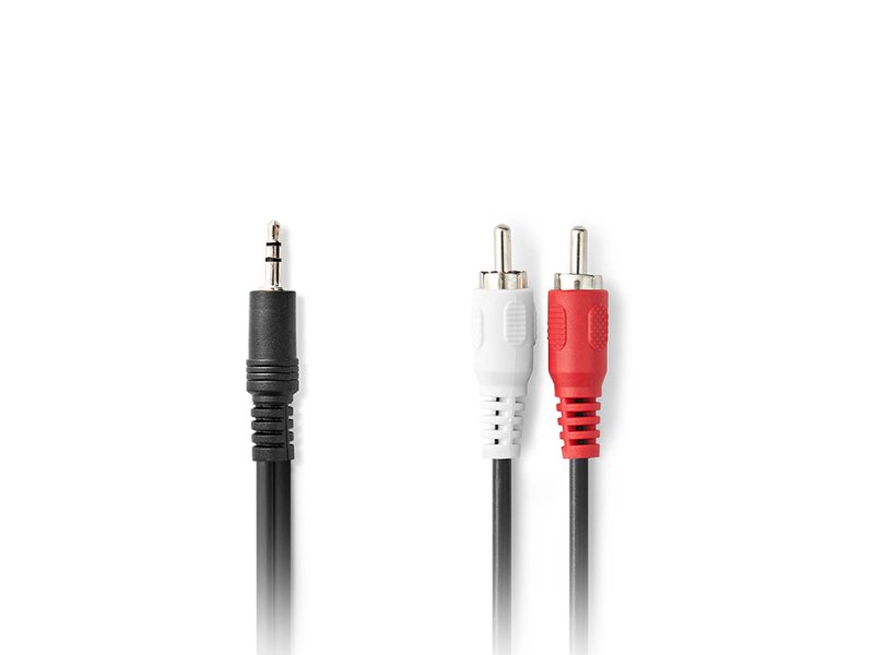 NEDIS CAGL22200BK30 Καλώδιο ήχου 3,5mm stereo αρσ. - 2x RCA αρσ., 3.00m black 0037502 NEDIS CAGL22200BK30 Καλώδιο ήχου 3,5mm stereo αρσ. - 2x RCA αρσ., 3.00m black 0037502