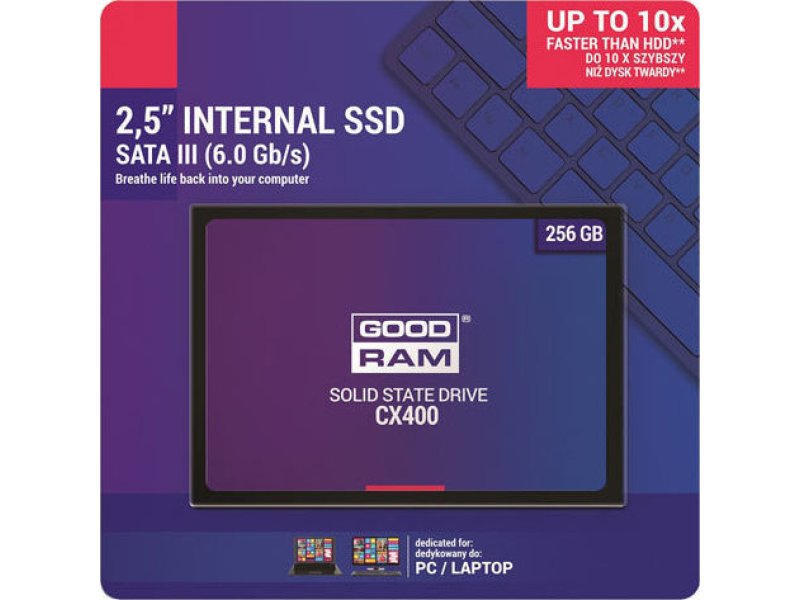 GOODRAM SSDPR-CX400-256 SSD CX400 256GB SATA III 2,5 GOODRAM SSDPR-CX400-256 SSD CX400 256GB SATA III 2,5