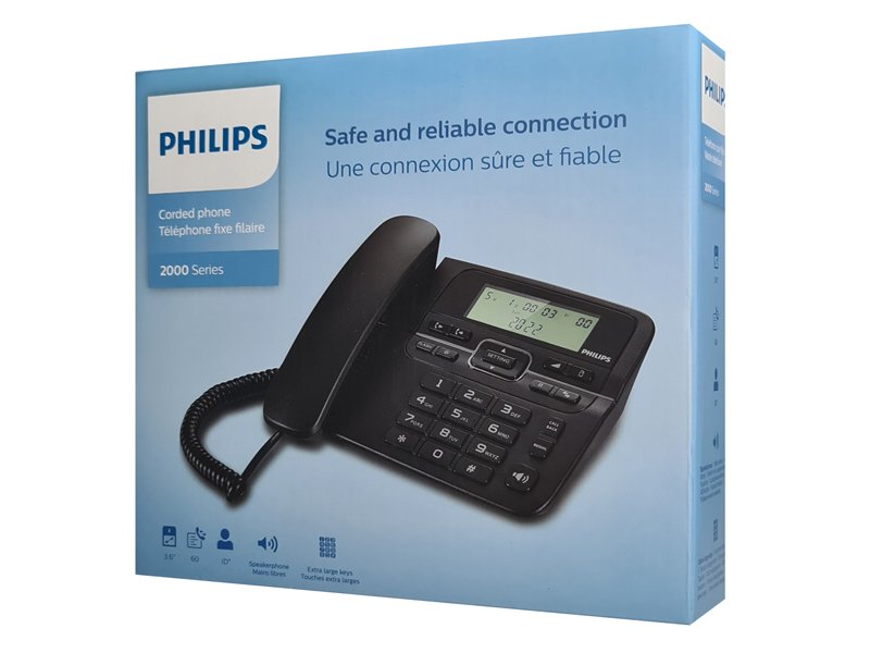 PHILIPS M20B-00 Ενσύρματο Τηλέφωνο Λειτουργία Λνοιχτής Ακρόασης Μαύρο 0037534 PHILIPS M20B-00 Ενσύρματο Τηλέφωνο Λειτουργία Λνοιχτής Ακρόασης Μαύρο 0037534