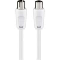 GOOBAY καλώδιο κεραίας αρσενικό σε θηλυκό 11512, <70dB, CCS, 5m, λευκό 0037594