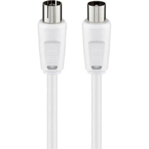 GOOBAY καλώδιο κεραίας αρσενικό σε θηλυκό 11512, <70dB, CCS, 5m, λευκό 0037594
