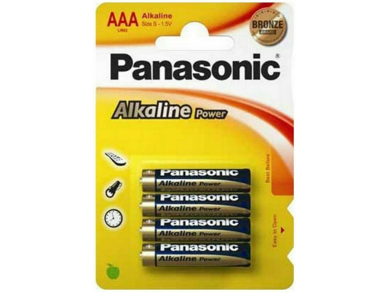 Panasonic LR03APB/4BP Alkaline Power Μπαταρίες AAA 1.5V 4τμχ 0037618 Panasonic LR03APB/4BP Alkaline Power Μπαταρίες AAA 1.5V 4τμχ 0037618