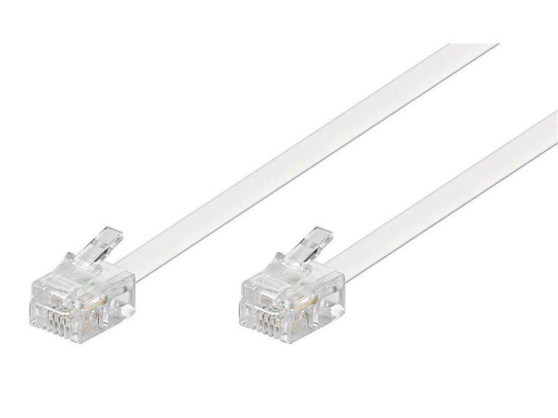 GOOBAY καλώδιο τηλεφώνου 93065, RJ11 6P4C, CCA, 15m, λευκό 0037685 GOOBAY καλώδιο τηλεφώνου 93065, RJ11 6P4C, CCA, 15m, λευκό 0037685