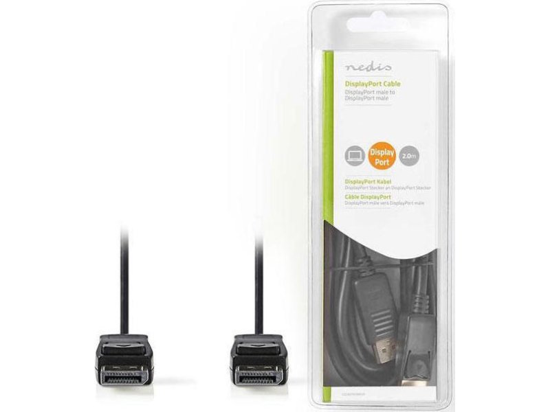 NEDIS CCGB37010BK20 Καλώδιο DisplayPort αρσ.- DisplayPort αρσ., 2.00m, σε συσκευασία blister 0037709 NEDIS CCGB37010BK20 Καλώδιο DisplayPort αρσ.- DisplayPort αρσ., 2.00m, σε συσκευασία blister 0037709