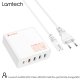 LAMTECH GaN ταχυφορτιστής 1xTYPE-C & 4xQC3.0 65W & EU CABLE 1.5M 0037735 LAMTECH GaN ταχυφορτιστής 1xTYPE-C & 4xQC3.0 65W & EU CABLE 1.5M 0037735