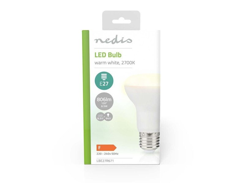 NEDIS LBE27R671 Λάμπα LED, Ε27, R63, 8.5W, θερμό λευκό φως και 806 lumen. 0037777 NEDIS LBE27R671 Λάμπα LED, Ε27, R63, 8.5W, θερμό λευκό φως και 806 lumen. 0037777