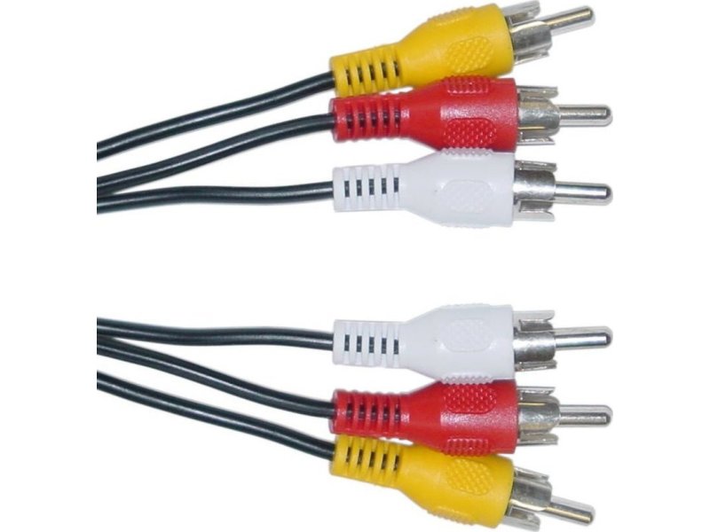 POWERTECH CAB-R004 Cable 3x RCA male - 3x RCA male 1.5m 0037907 POWERTECH CAB-R004 Cable 3x RCA male - 3x RCA male 1.5m 0037907