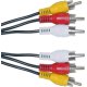 POWERTECH CAB-R004 Cable 3x RCA male - 3x RCA male 1.5m 0037907 POWERTECH CAB-R004 Cable 3x RCA male - 3x RCA male 1.5m 0037907