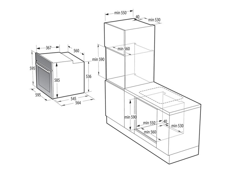 GORENJE BO6737E02X + GI641BSC Σετ Φούρνος Άνω Πάγκου με Επαγωγικές Εστίες 0038319 GORENJE BO6737E02X + GI641BSC Σετ Φούρνος Άνω Πάγκου με Επαγωγικές Εστίες 0038319