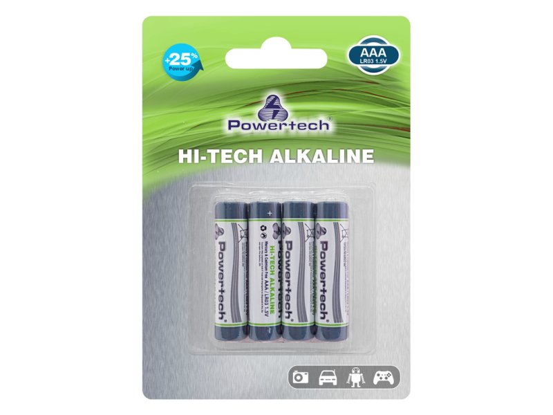 POWERTECH PT-944 Hi-Tech Αλκαλικές Μπαταρίες AAA 1.5V 4τμχ 0038730 POWERTECH PT-944 Hi-Tech Αλκαλικές Μπαταρίες AAA 1.5V 4τμχ 0038730