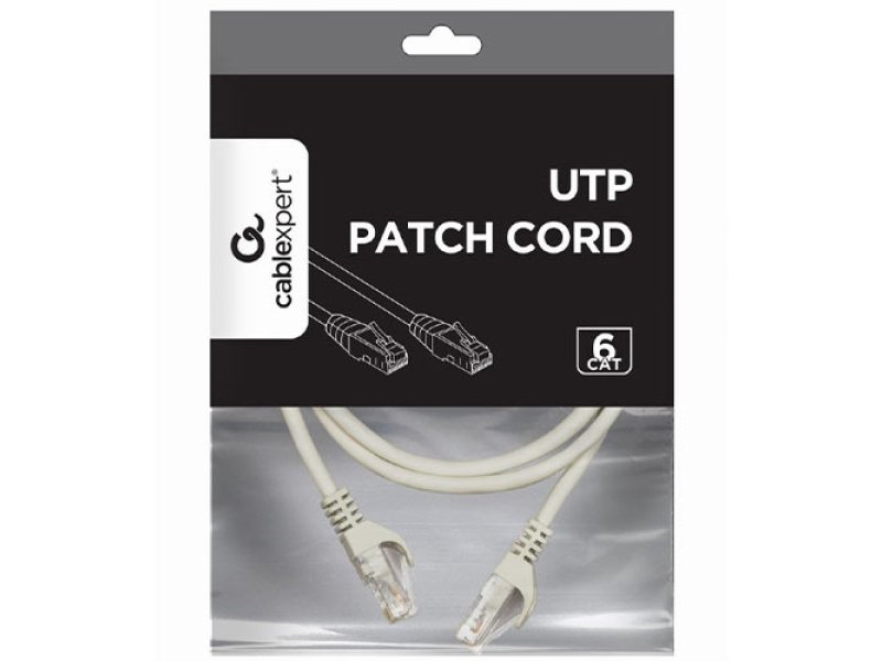 CABLEXPERT PP6U-2M UTP CAT6 PATCH Καλώδιο 2M GREY 0039007 CABLEXPERT PP6U-2M UTP CAT6 PATCH Καλώδιο 2M GREY 0039007