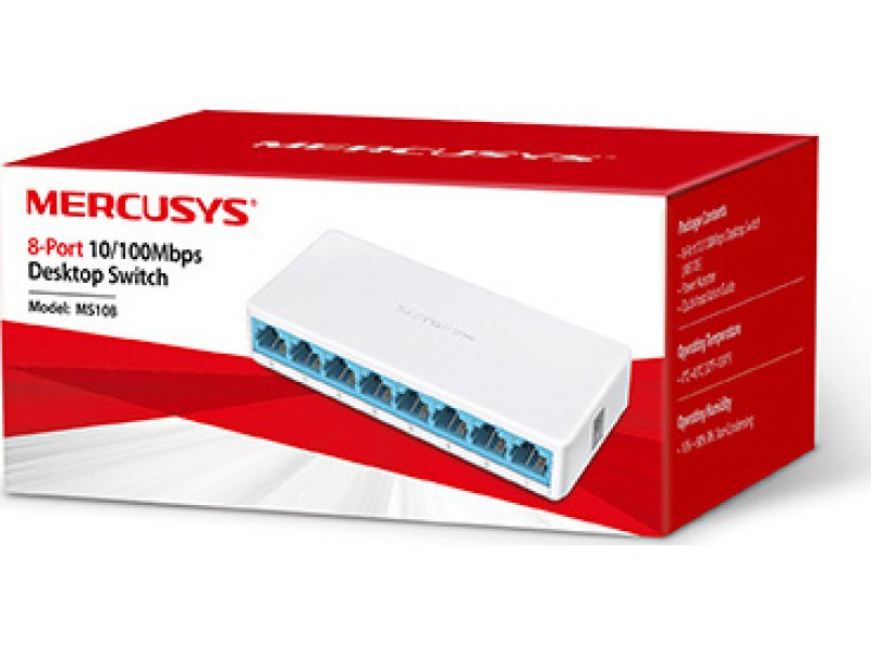 MERCUSYS MS108 8-PORT 10/100Mbps Desktop Switch 0039121 MERCUSYS MS108 8-PORT 10/100Mbps Desktop Switch 0039121