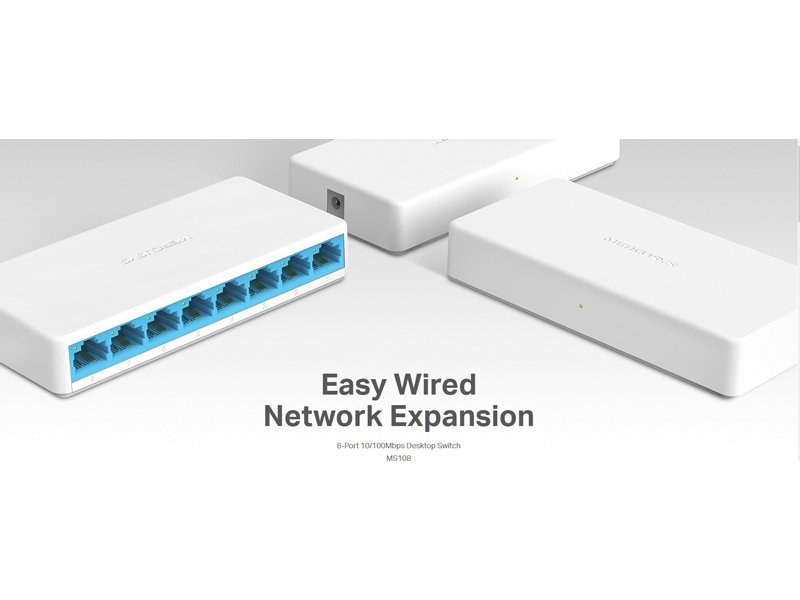 MERCUSYS MS108 8-PORT 10/100Mbps Desktop Switch 0039121 MERCUSYS MS108 8-PORT 10/100Mbps Desktop Switch 0039121
