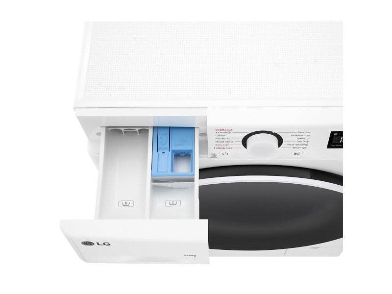 LG D4R5009TSWW Πλυντήριo-Στεγνωτήριο 9kg/6kg Ατμού 1400 Στροφές με Wi-Fi 0039289 LG D4R5009TSWW Πλυντήριo-Στεγνωτήριο 9kg/6kg Ατμού 1400 Στροφές με Wi-Fi 0039289
