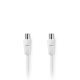 NEDIS CSGL40000WT15 Καλώδιο Κεραίας RF αρσ. - RF θηλ. 90dB 1.50m Λευκό 0039305 NEDIS CSGL40000WT15 Καλώδιο Κεραίας RF αρσ. - RF θηλ. 90dB 1.50m Λευκό 0039305