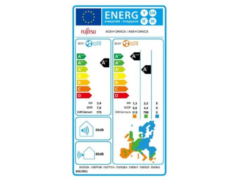 FUJITSU ASEH12KNCA-AOEH12KNCA Κλιματιστικό Inverter 12000 BTU A++/A+ με WiFi 0039375 FUJITSU ASEH12KNCA-AOEH12KNCA Κλιματιστικό Inverter 12000 BTU A++/A+ με WiFi 0039375
