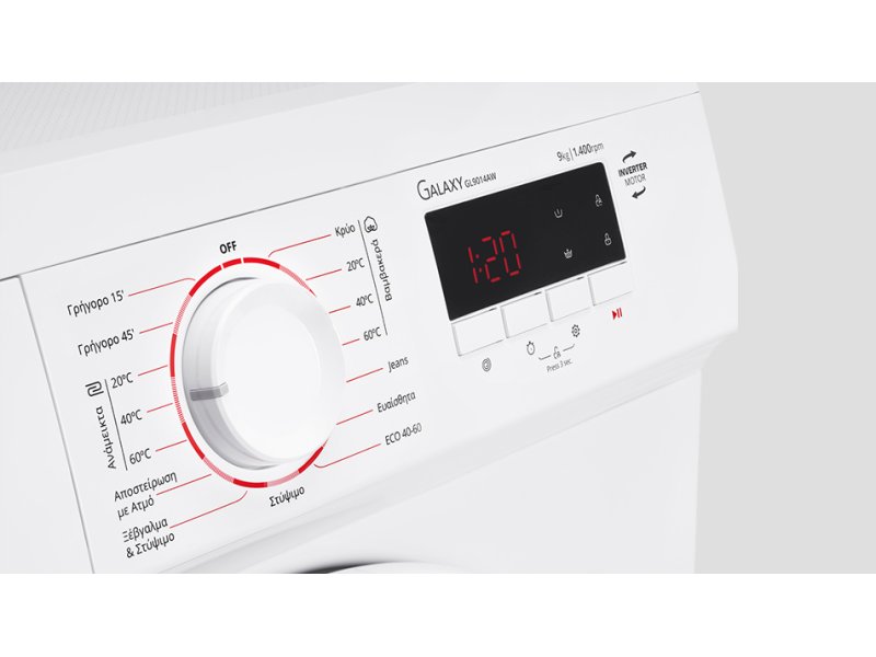 INVENTOR GL9014AW Πλυντήριο Ρούχων 9kg 1400 Στροφών 0040510 INVENTOR GL9014AW Πλυντήριο Ρούχων 9kg 1400 Στροφών 0040510