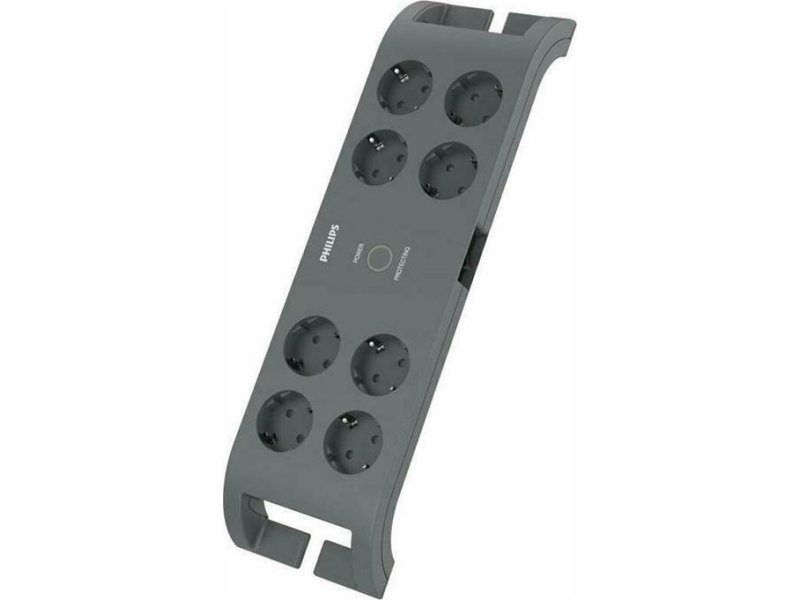 PHILIPS SPN3180A/GRS Πολύπριζο Ασφαλείας 8 Θέσεων με Διακόπτη και Καλώδιο 2m Γκρι 0040547 PHILIPS SPN3180A/GRS Πολύπριζο Ασφαλείας 8 Θέσεων με Διακόπτη και Καλώδιο 2m Γκρι 0040547