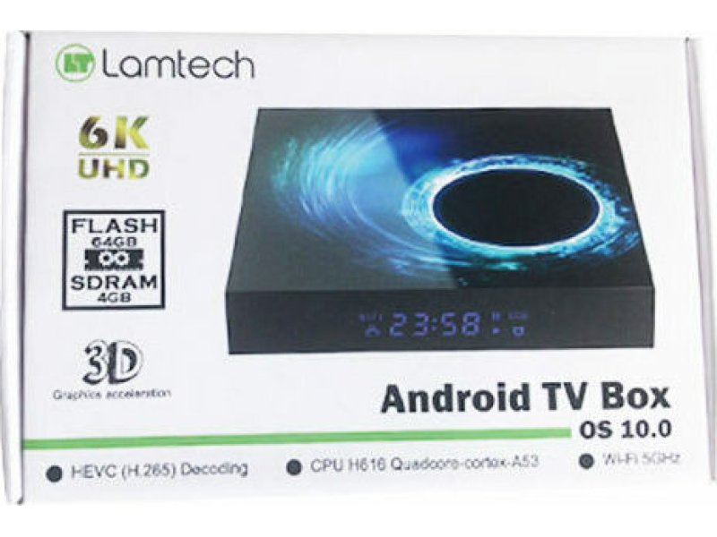 LAMTECH LAM023466 ANDROID 12.0 TV BOX 8K 4GB/64G 0040695 LAMTECH LAM023466 ANDROID 12.0 TV BOX 8K 4GB/64G 0040695