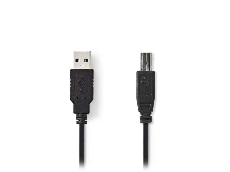 NEDIS CCGB60100BK20 USB 2.0 Καλώδιο Α αρσ - Β Αρσ 2.0m Μαύρο 0040785 NEDIS CCGB60100BK20 USB 2.0 Καλώδιο Α αρσ - Β Αρσ 2.0m Μαύρο 0040785