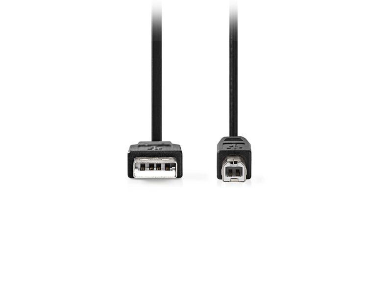 NEDIS CCGL60100BK20 USB 2.0 Καλώδιο USB-A Αρσ USB-B Αρσ 10W 2.00m Μαύρο 0040789 NEDIS CCGL60100BK20 USB 2.0 Καλώδιο USB-A Αρσ USB-B Αρσ 10W 2.00m Μαύρο 0040789