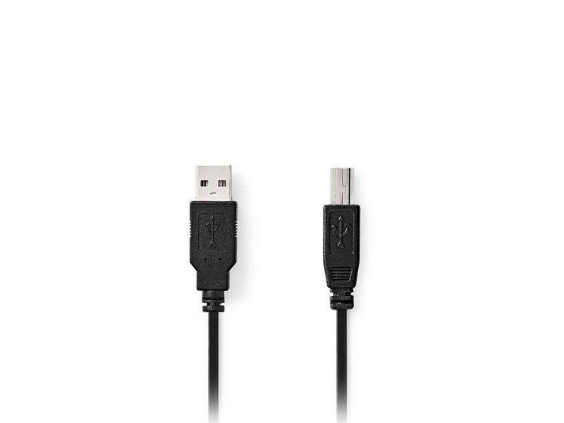 NEDIS CCGL60100BK20 USB 2.0 Καλώδιο USB-A Αρσ USB-B Αρσ 10W 2.00m Μαύρο 0040789 NEDIS CCGL60100BK20 USB 2.0 Καλώδιο USB-A Αρσ USB-B Αρσ 10W 2.00m Μαύρο 0040789